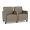 Lesro Siena Lounge Reception 2 Seat Tandem Seating, Black, MD Farro Upholstery SN2103 - alternate 1